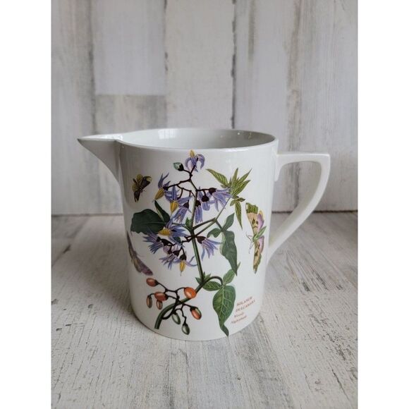 Portmeirion Woody Nightshade flower pitcher collectible bug butterfly - Picture 1 of 7